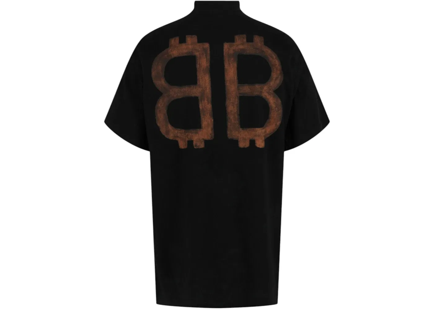 Женская оверсайз-футболка с эффектом выцветания Crypto Bleach Vintage Balenciaga, цвет Washed/Black — фото 2