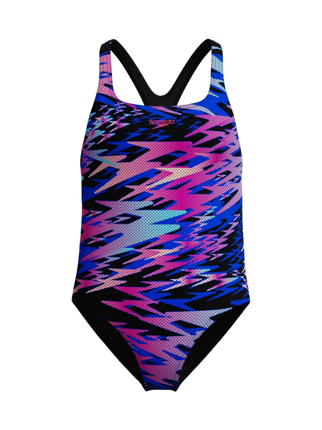 Купальник слитный Hyperboom Print Medalist Speedo, черный