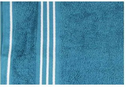 Мочалка для душа, S.B.J - Sportland Rio Premium, 100% хлопок, 500 г/м², 17 x 24 см, White/Petrol Blue — фото 4