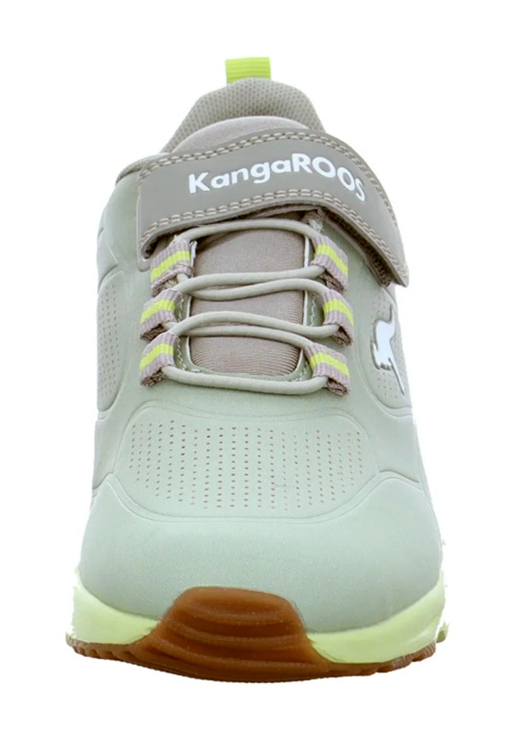 Детские кожаные кроссовки с текстильным верхом KangaROOS KX-BASES EV, Цвет Beige — фото 3