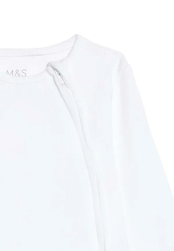 Комбинезон хлопковый 5Pk zip front - Marks & Spencer, белый — фото 3