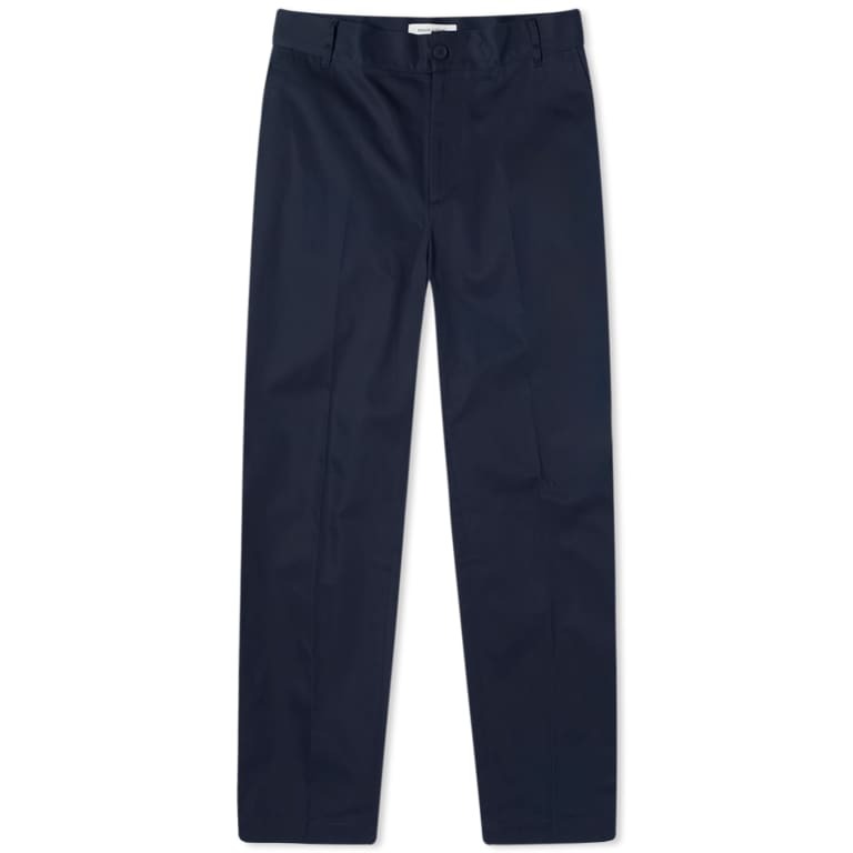 

Брюки Maison Kitsuné Handwriting Straight Fit Chinos, темно-синий