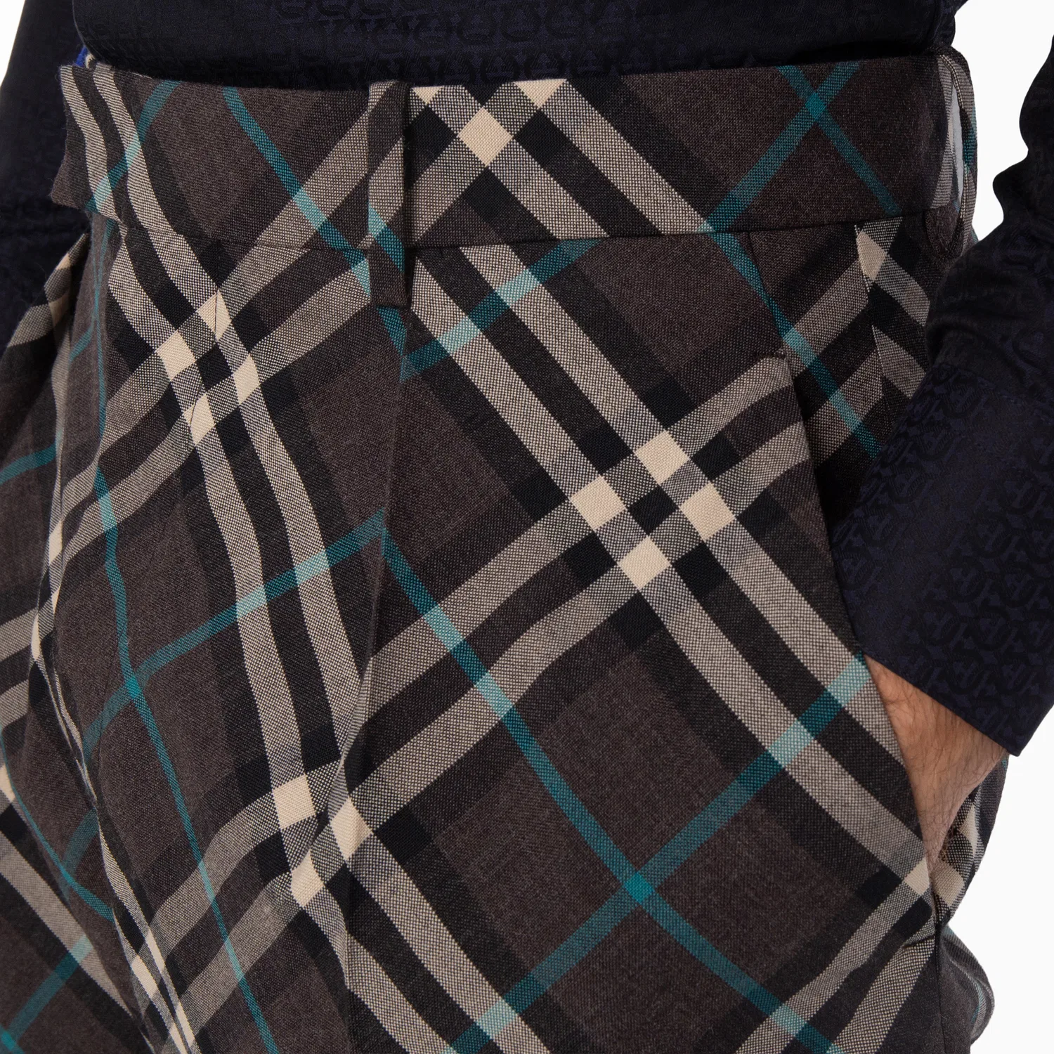Брюки свободного кроя с принтом Check Pattern Burberry, Snug Ip Check — фото 2