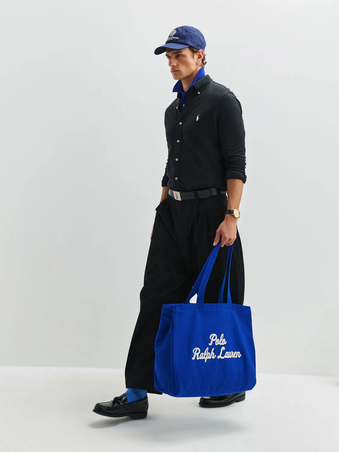 Рубашка оксфордская с длинным рукавом Polo Ralph Lauren, черный — фото 4