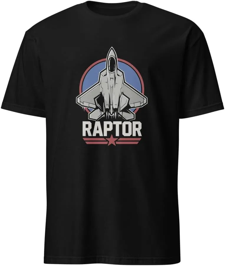 Мужская футболка с принтом F-22 Raptor 64000, Black
