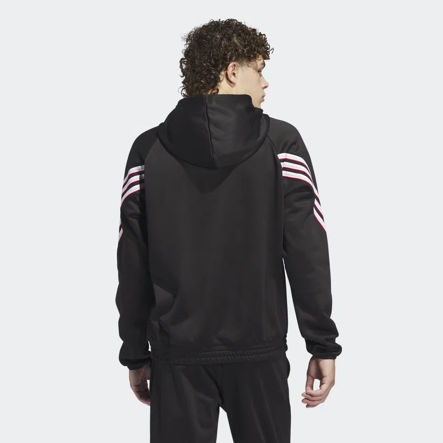 Худи мужское с капюшоном свободного кроя CRAZYWARM HOODY adidas, Черный — фото 3