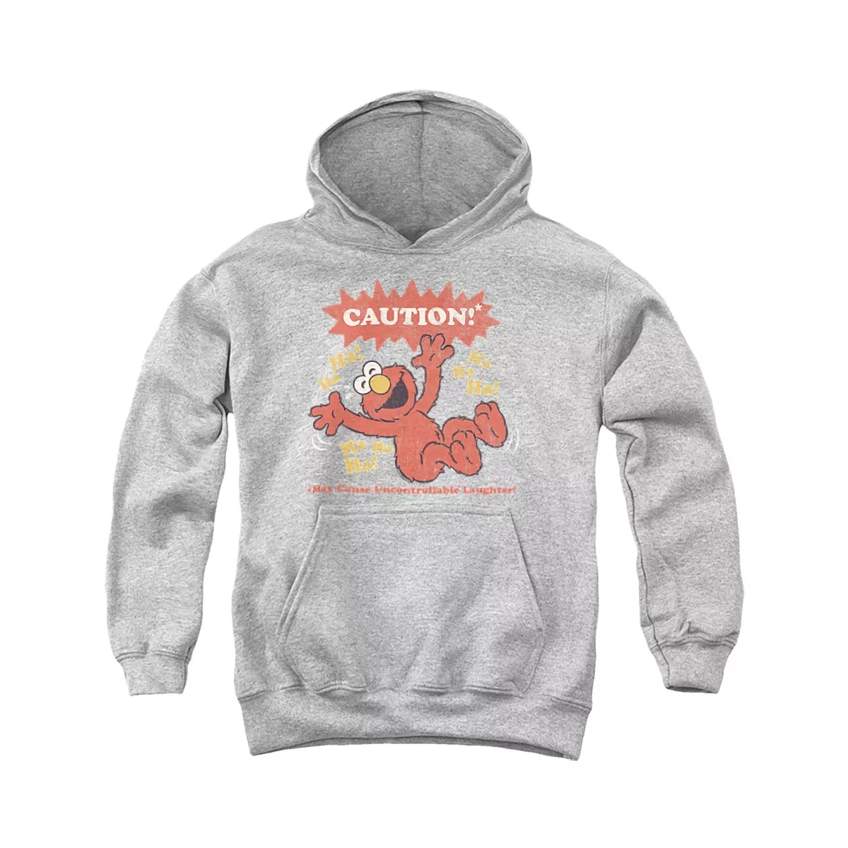 Детское худи для мальчиков с принтом Tickle Me Elmo Uncontrollable Laughter Sesame Street, Athletic Heather