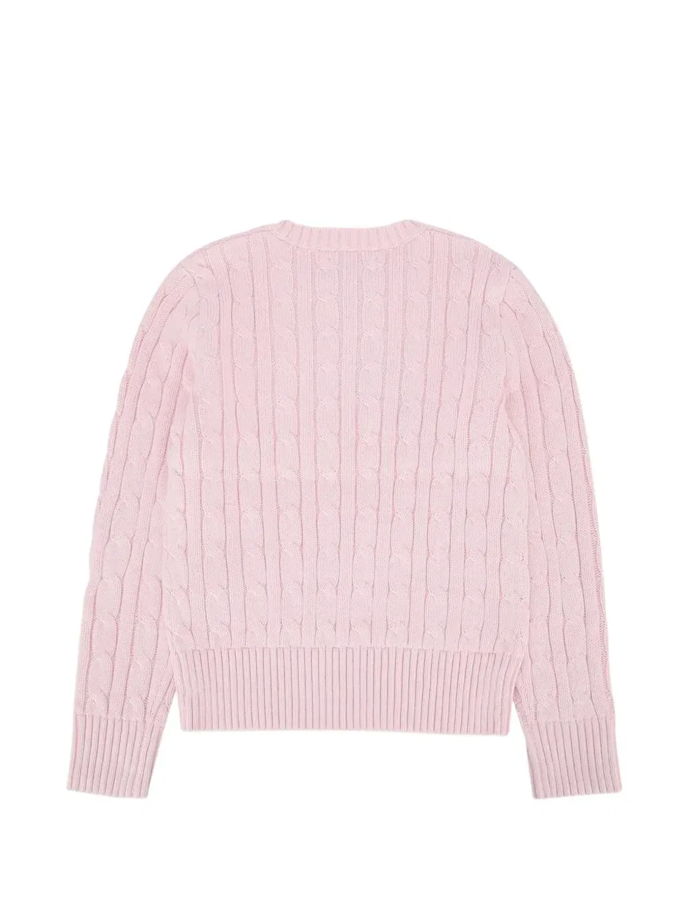 Вязаный свитер с длинными рукавами Polo Ralph Lauren Kids, розовый — фото 2