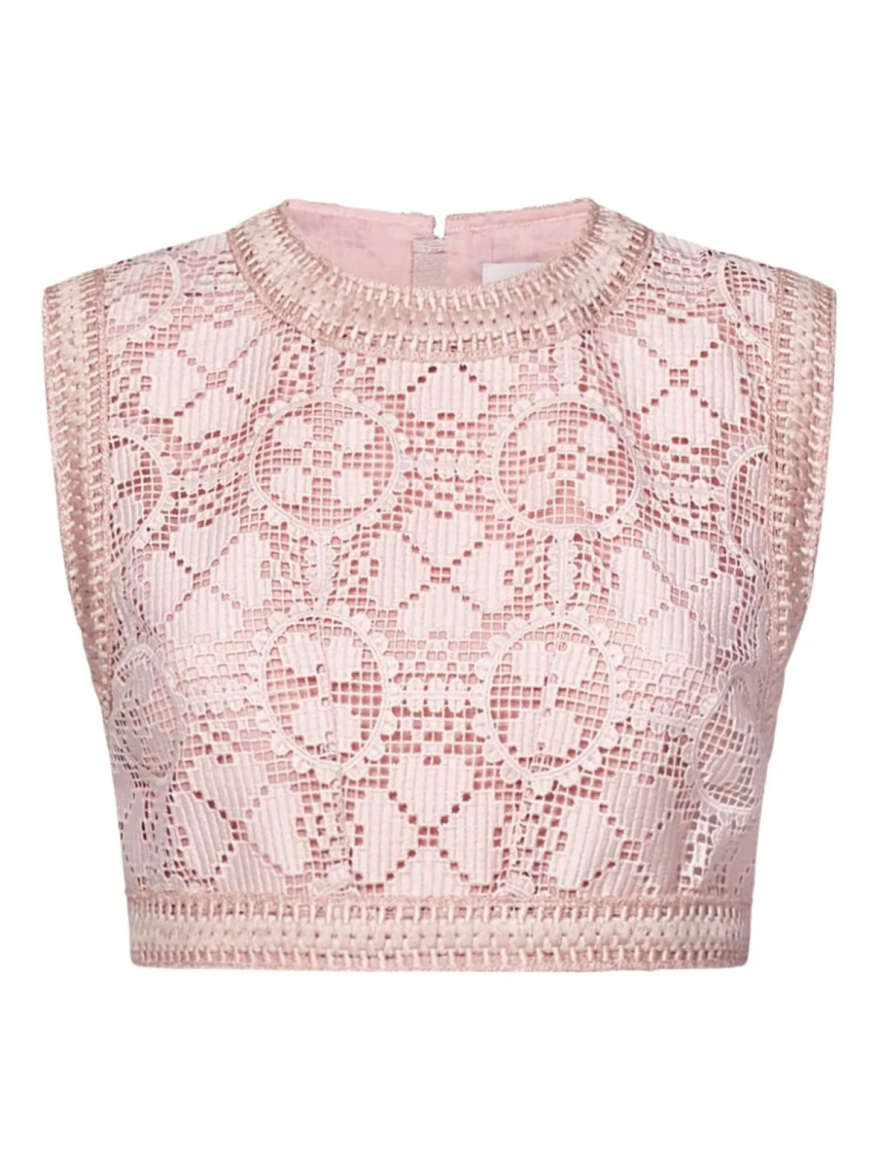 

Топ из кружева крючком Giambattista Valli, розовый