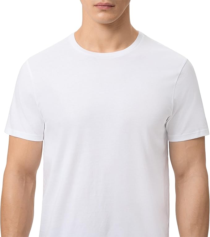 Набор футболок Lacoste Regular Fit Crew Neck, 3 предмета, белый/черный — фото 4