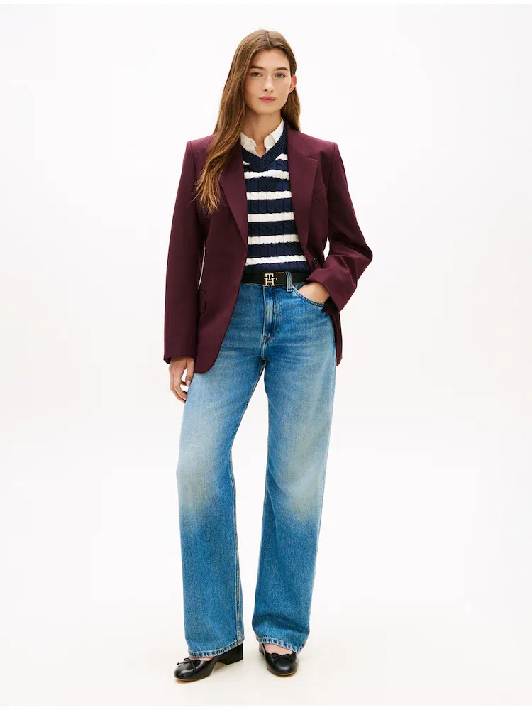 Джинсы прямые свободные TOMMY HILFIGER, Blue