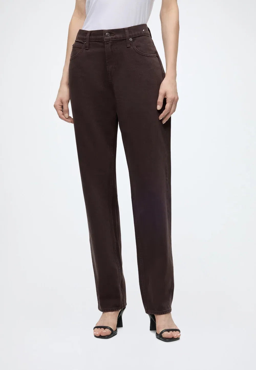 Джинсы прямого кроя с зауженными штанинами Gap, Terra Brown