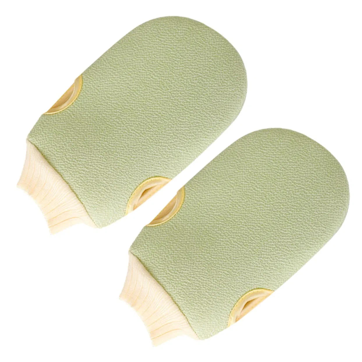 Скрабирующие перчатки для душа, 4 шт, Alipis, 23.2x12.5 см, Light Green — фото 2