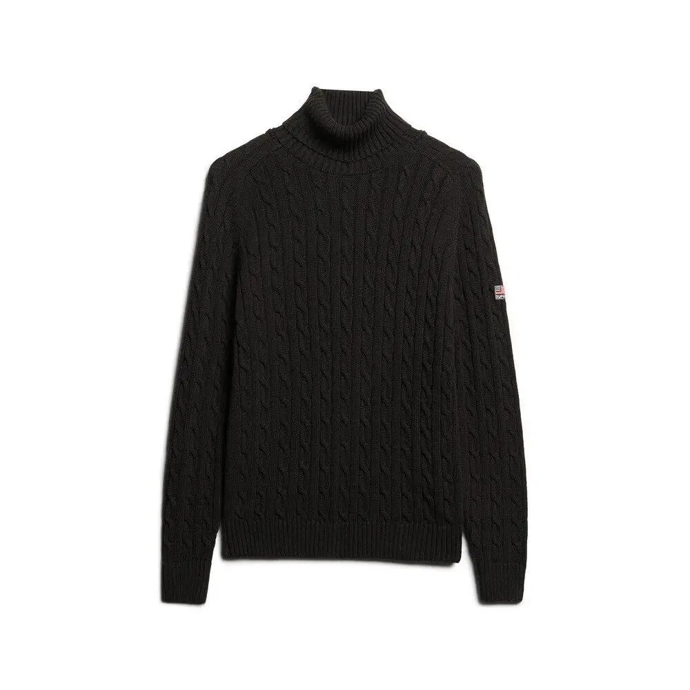 Женский свитер с высоким воротником Superdry, Schwarz / Kohlengrau / Dunkelgrau