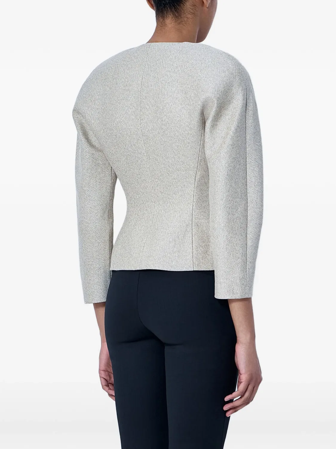 Жакет The Ovalo Jacquemus, нейтральные цвета — фото 3
