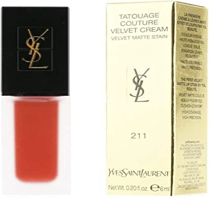 Матовая жидкая помада Yves Saint Laurent Tatouage Couture Velvet Cream оттенок #211 Chili 6 мл