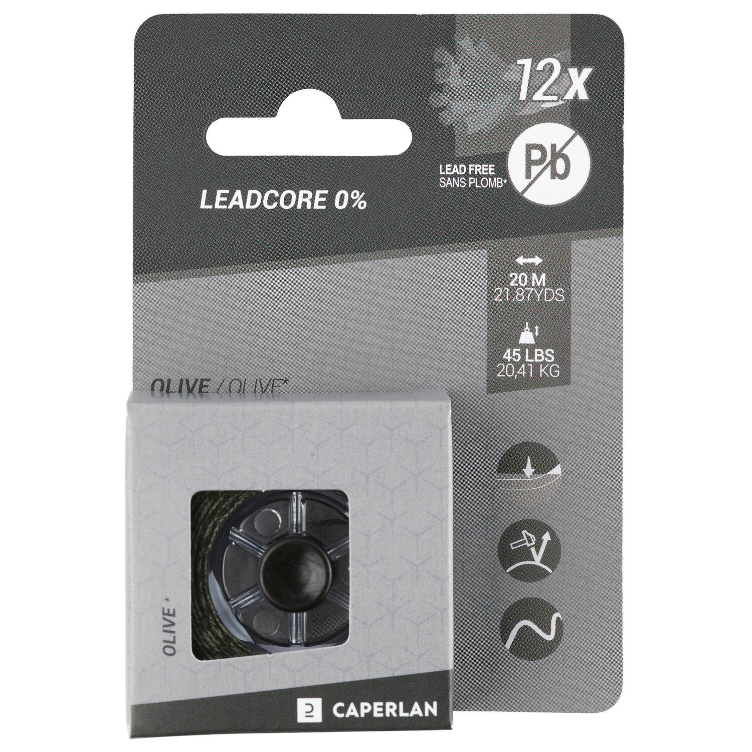 

Leadcore 0% Olive 45lbs 20m CAPERLAN
