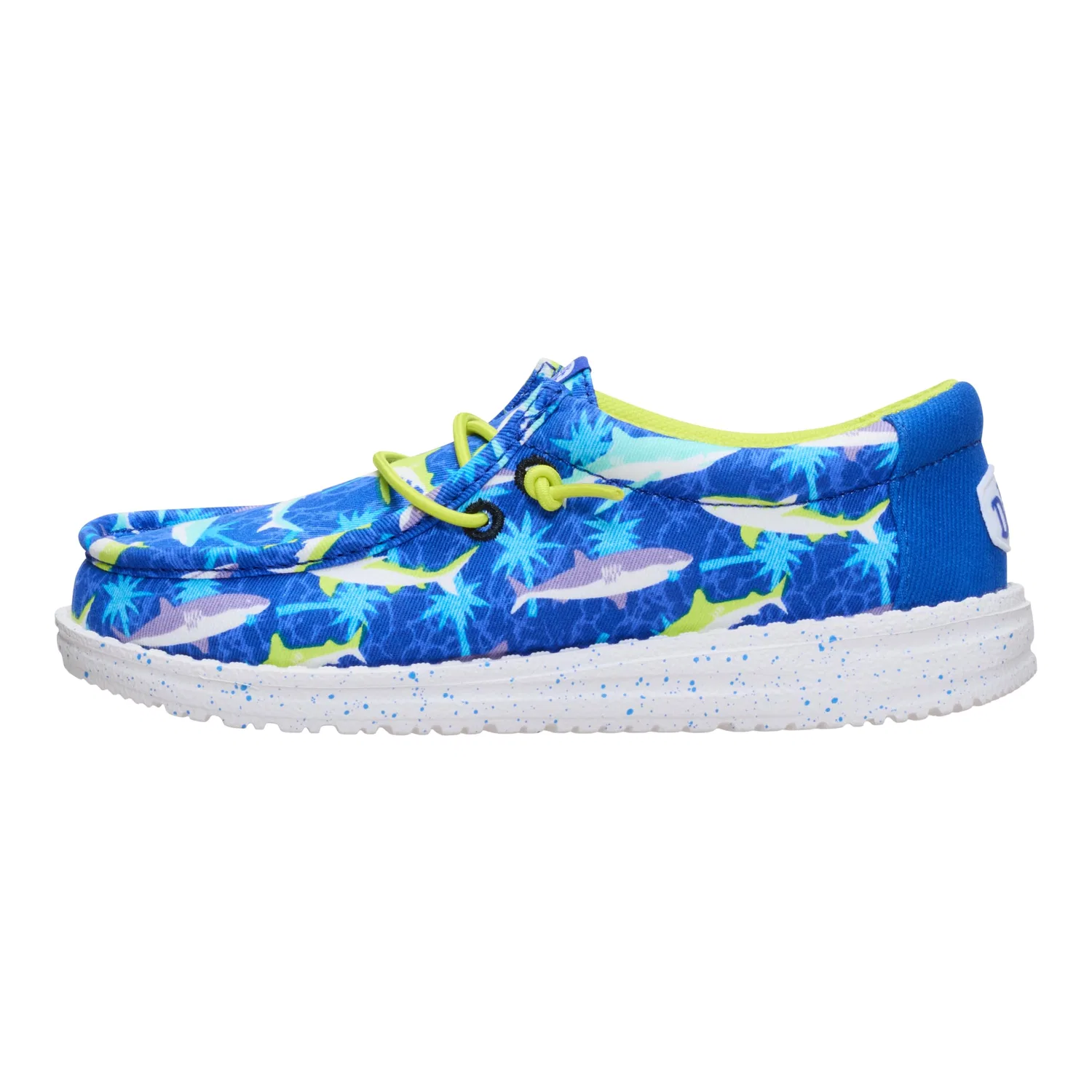 Детские кеды для мальчиков с принтом Wally Print HEYDUDE, Blu Multicolore