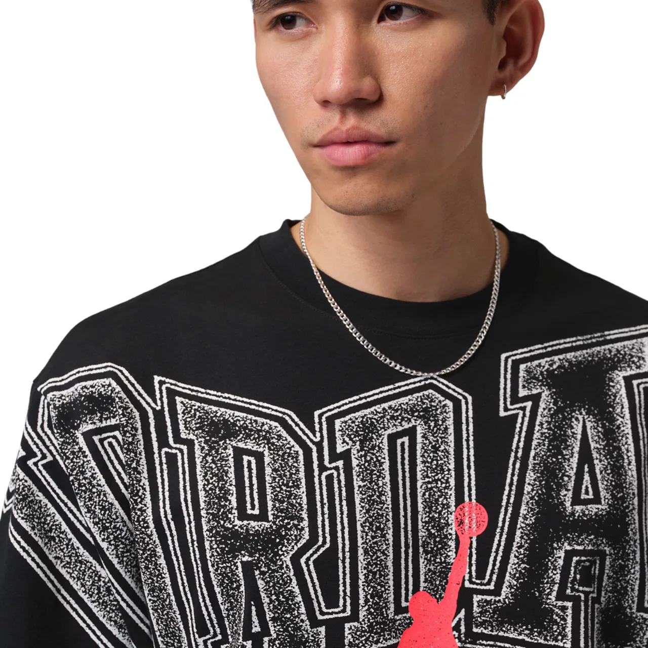 Мужская футболка с коротким рукавом с принтом Jordan New Stretch Gfx SS Crew Jordan, Black — фото 3
