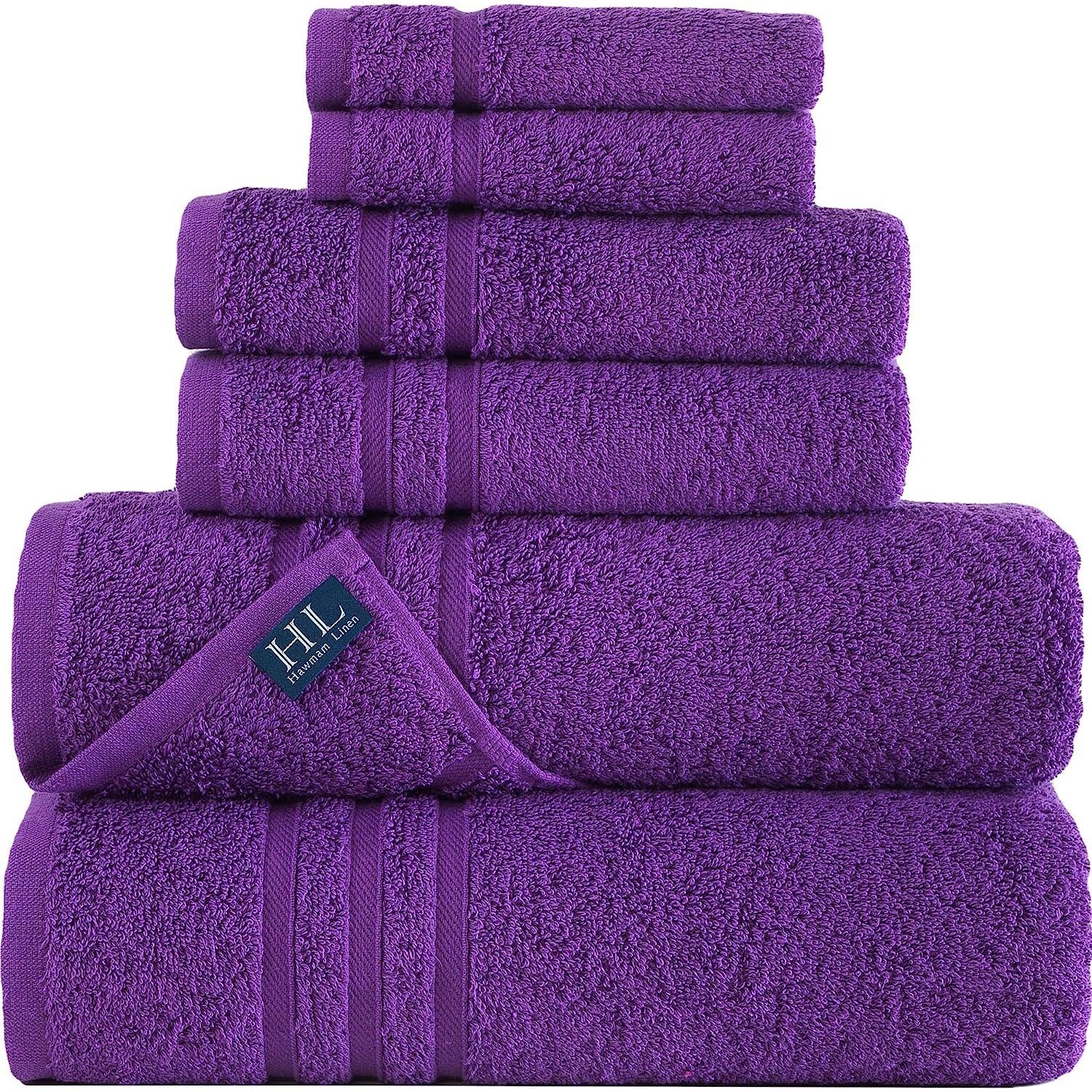 

Набор полотенец Hammam Linen Original Turkish Cotton Soft, 6 предметов, сиреневый
