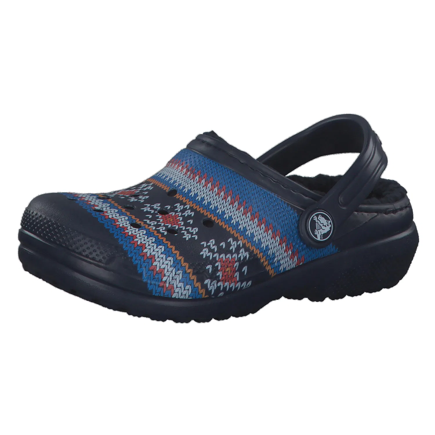 Детские сабо с принтом Classic Printed Lined Clog K Crocs, Dunkelblau