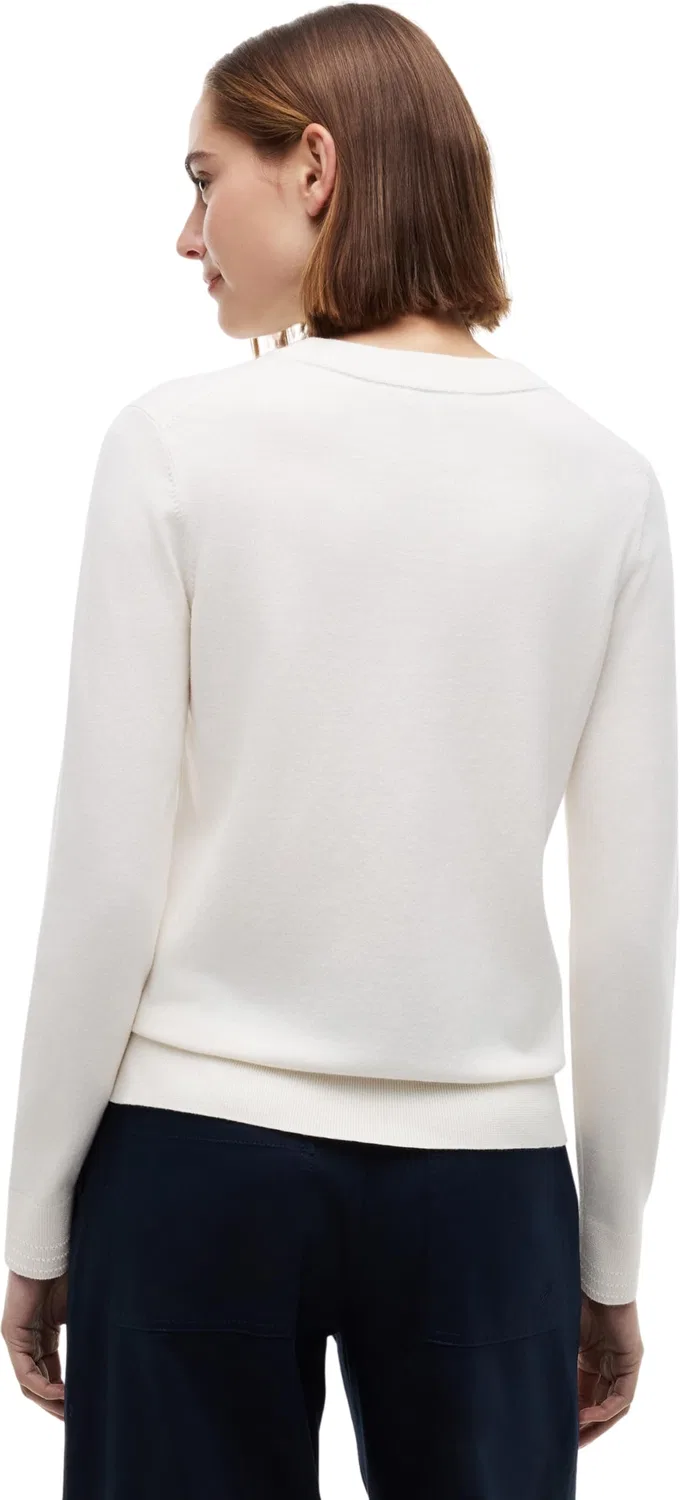 Женский пуловер с круглым вырезом Tommy Hilfiger, Yellow (Ivory Petal) — фото 2