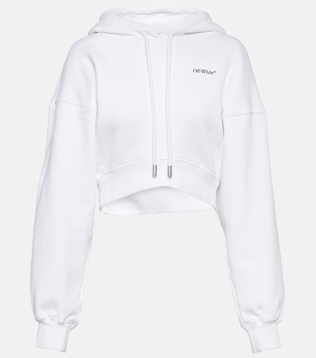 

Укороченное худи с принтом Off-White, мультиколор