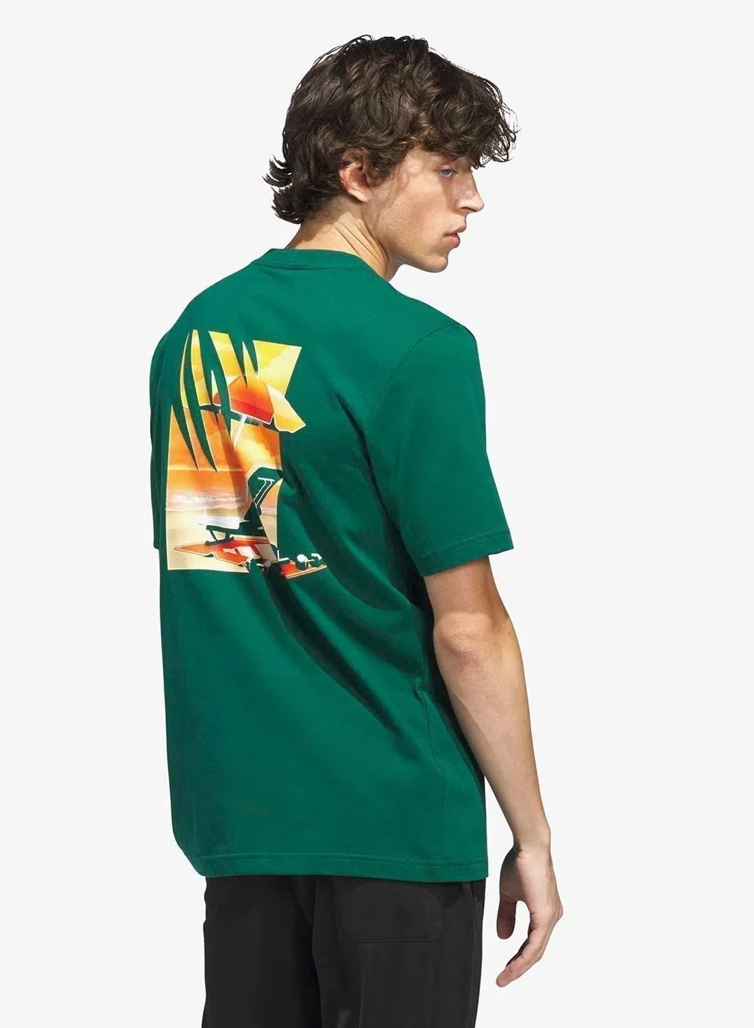 Футболка с принтом Everyday Getaway Graphic Adidas, зеленый — фото 2