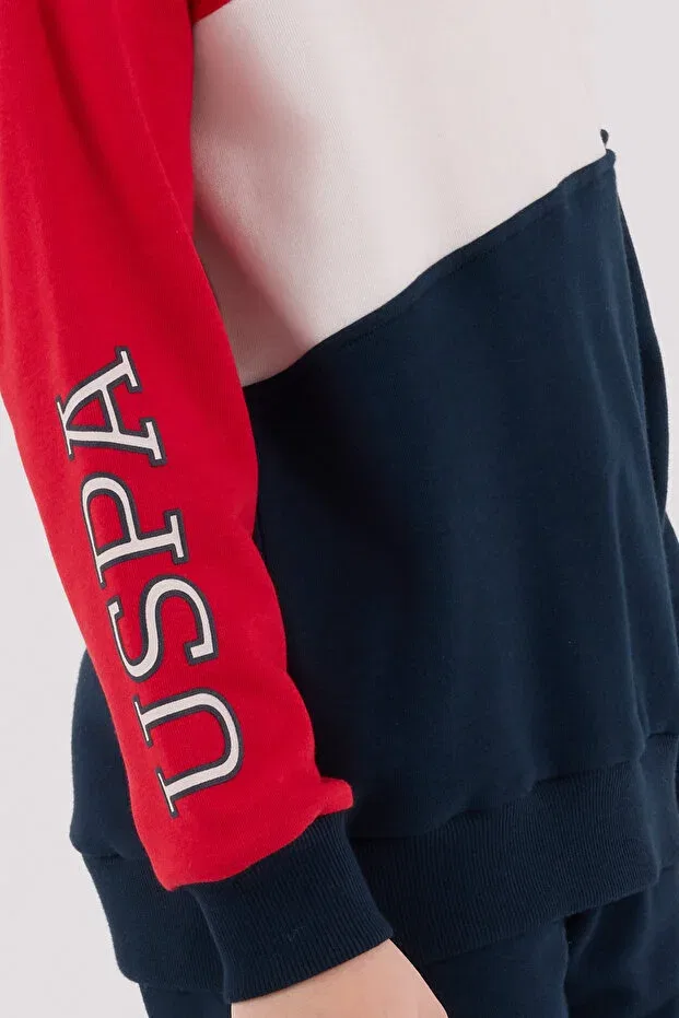 Детский комплект спортивного костюма для мальчиков с принтом U.S. Polo Assn., Navy Blue — фото 4