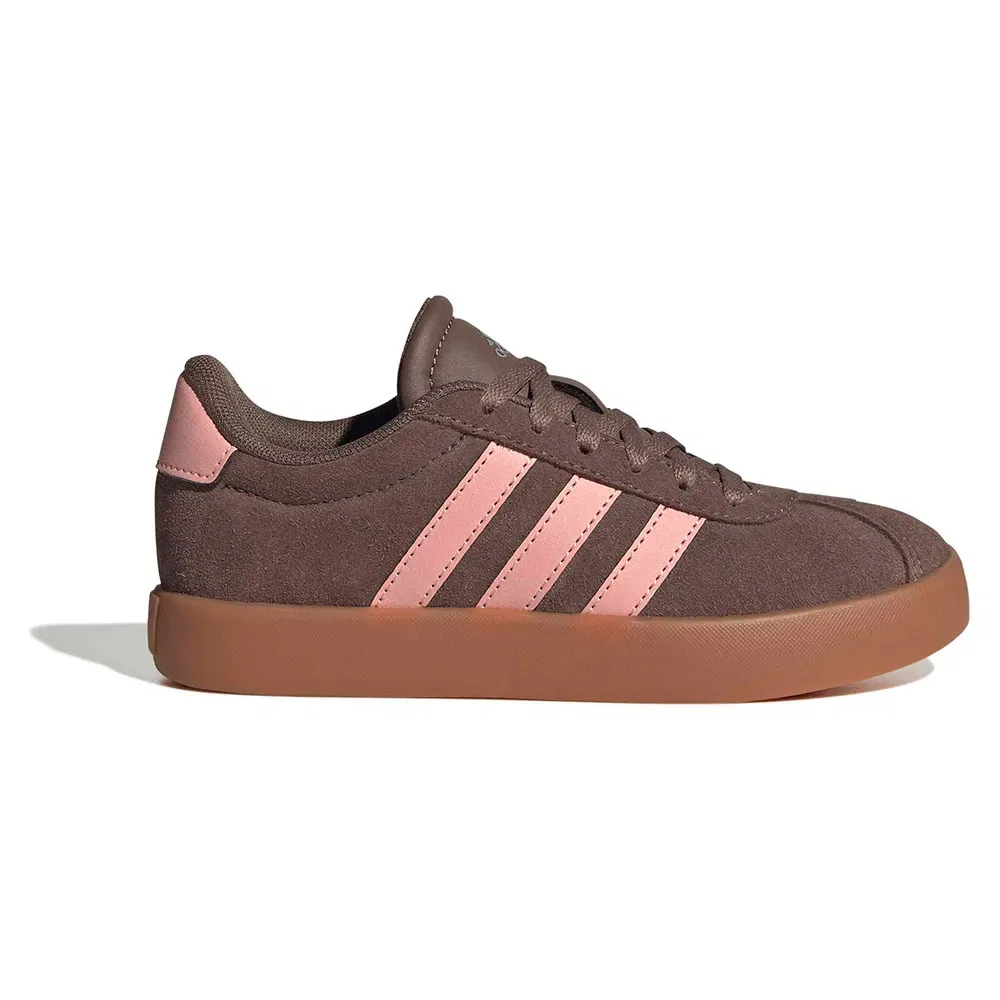 Детские кроссовки для девочек с замшевым верхом VL Court 3.0 Adidas, Brown