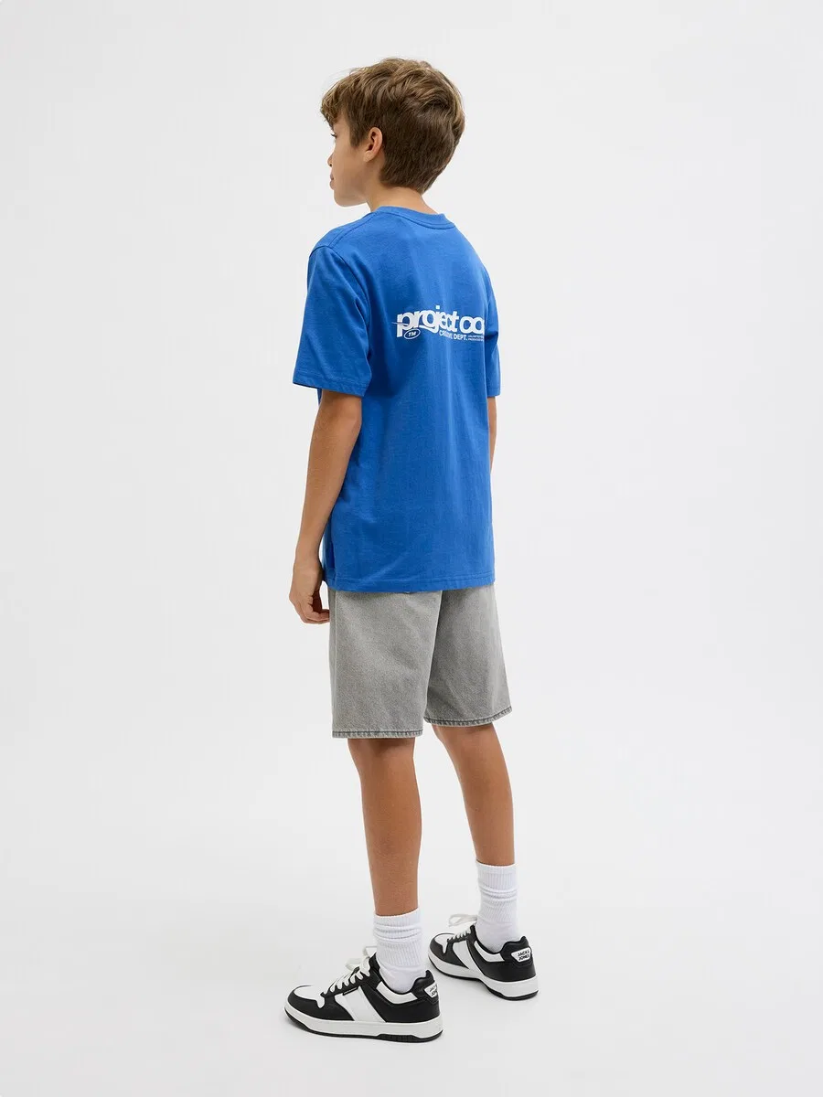 Джинсовые шорты Jack & Jones Junior свободного кроя 'JJITONY' серого цвета — фото 4