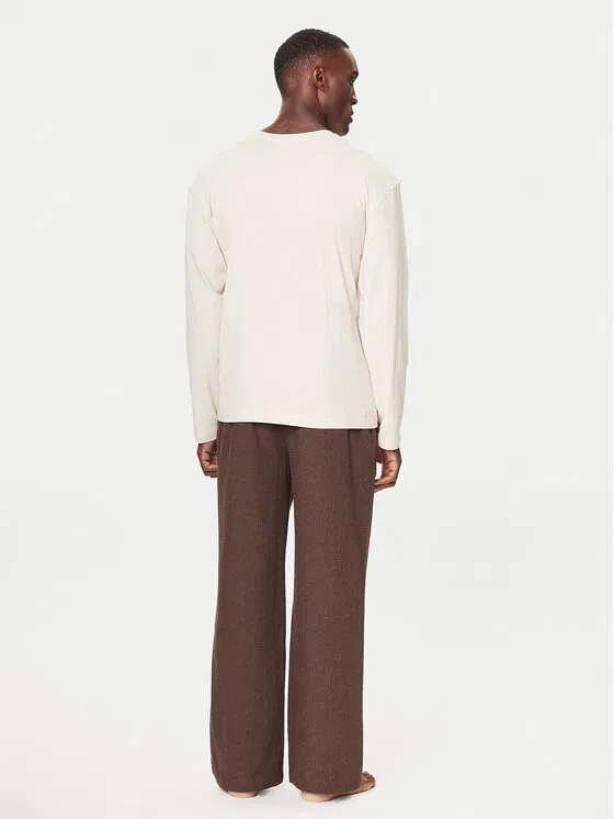 Пижама relaxed fit Tommy Hilfiger, коричневый — фото 3