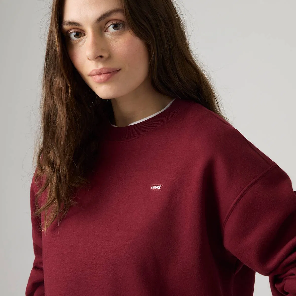 Повседневная толстовка с круглым вырезом Levi's, Warm Cabernet - Red — фото 2