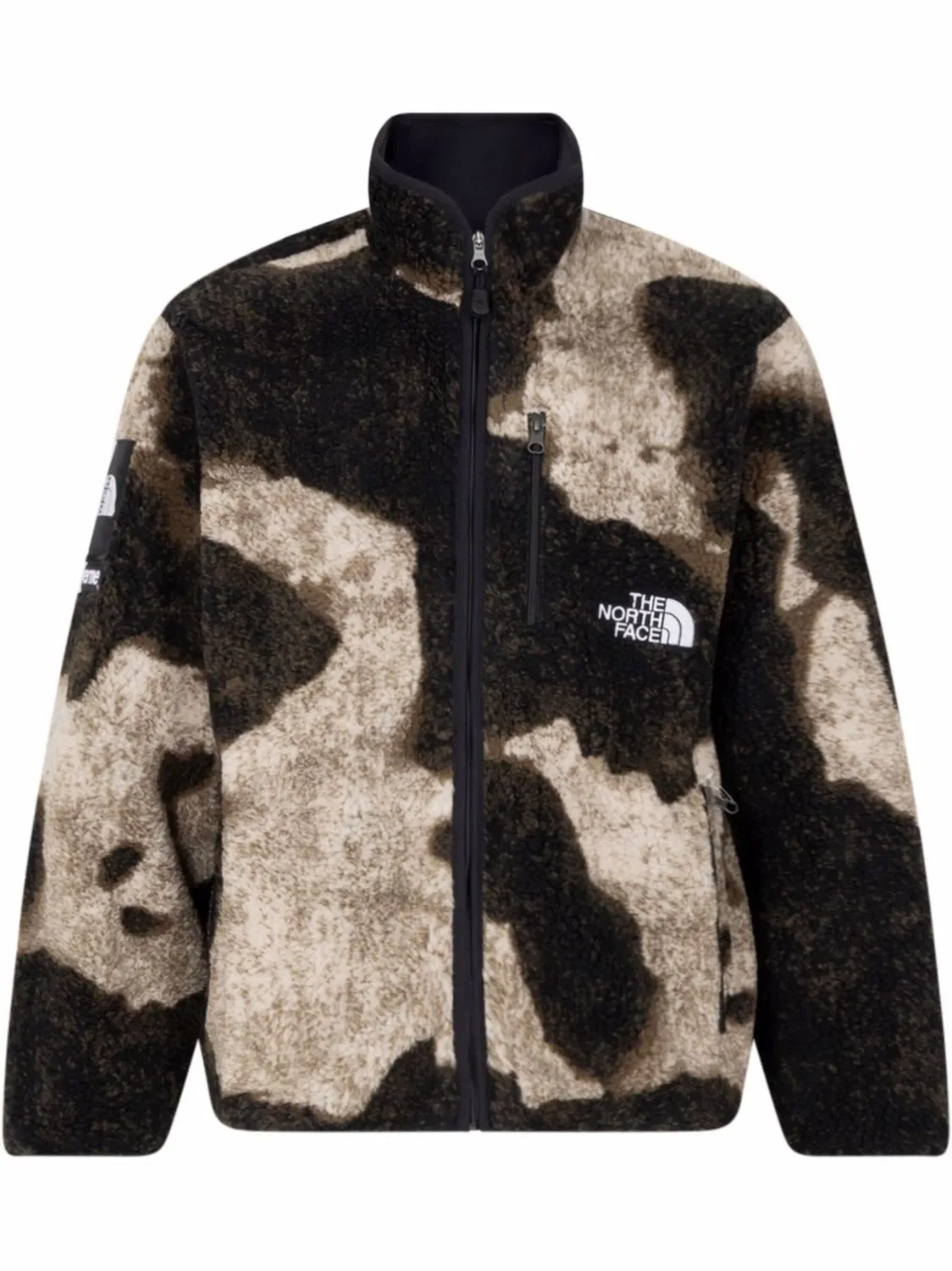 Supreme Флисовая куртка Bleached Denim коричневый