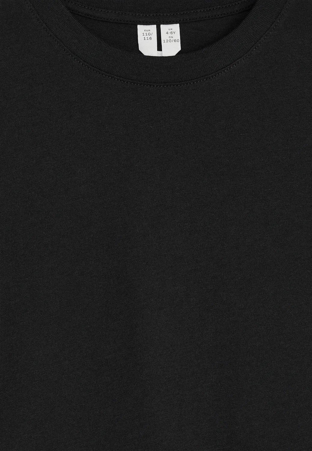 Футболка с круглым вырезом - базовая футболка Arket, Black — фото 3