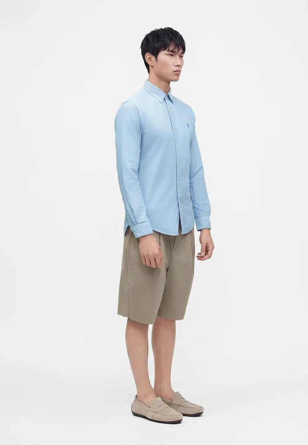 Спортивная рубашка с длинным рукавом Polo Ralph Lauren, Chambray Blue — фото 4