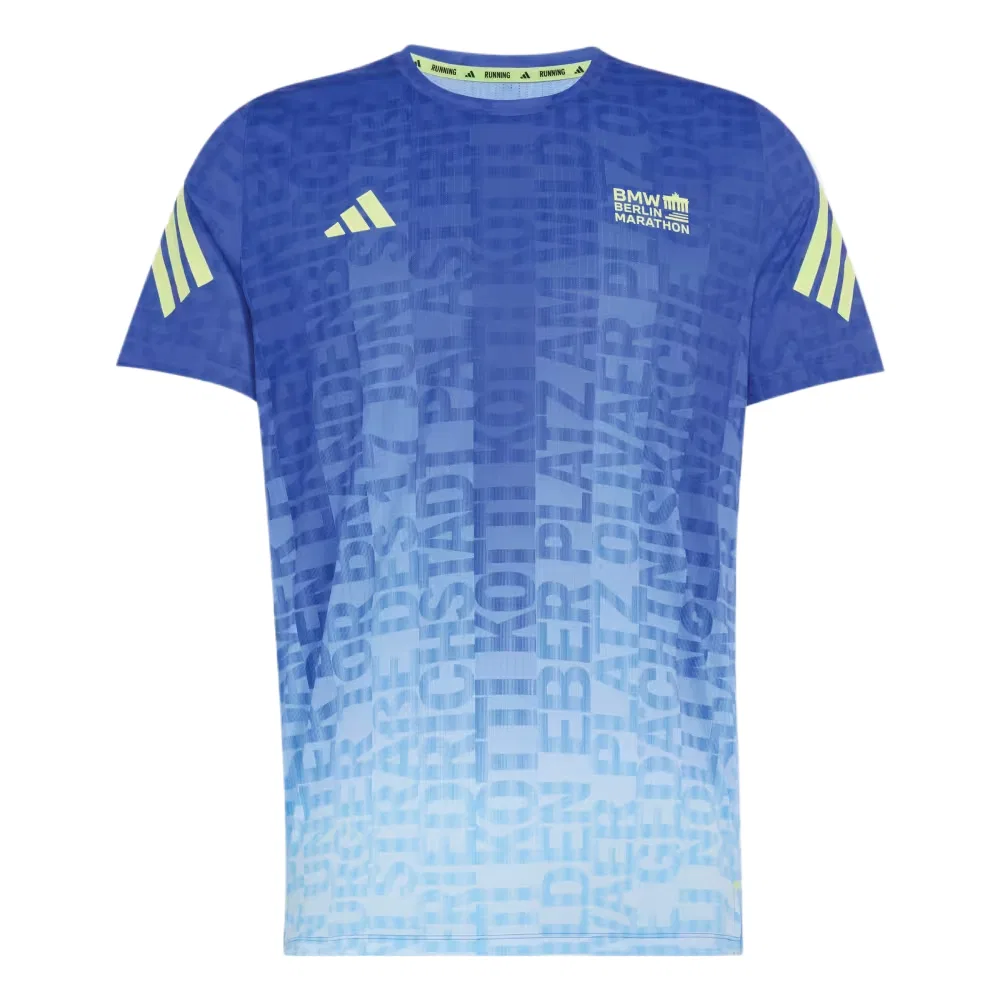 Мужская футболка для бега с круглым вырезом Double Indigo/Crystal Sky Adidas, Double Indigo/Crystal Sky