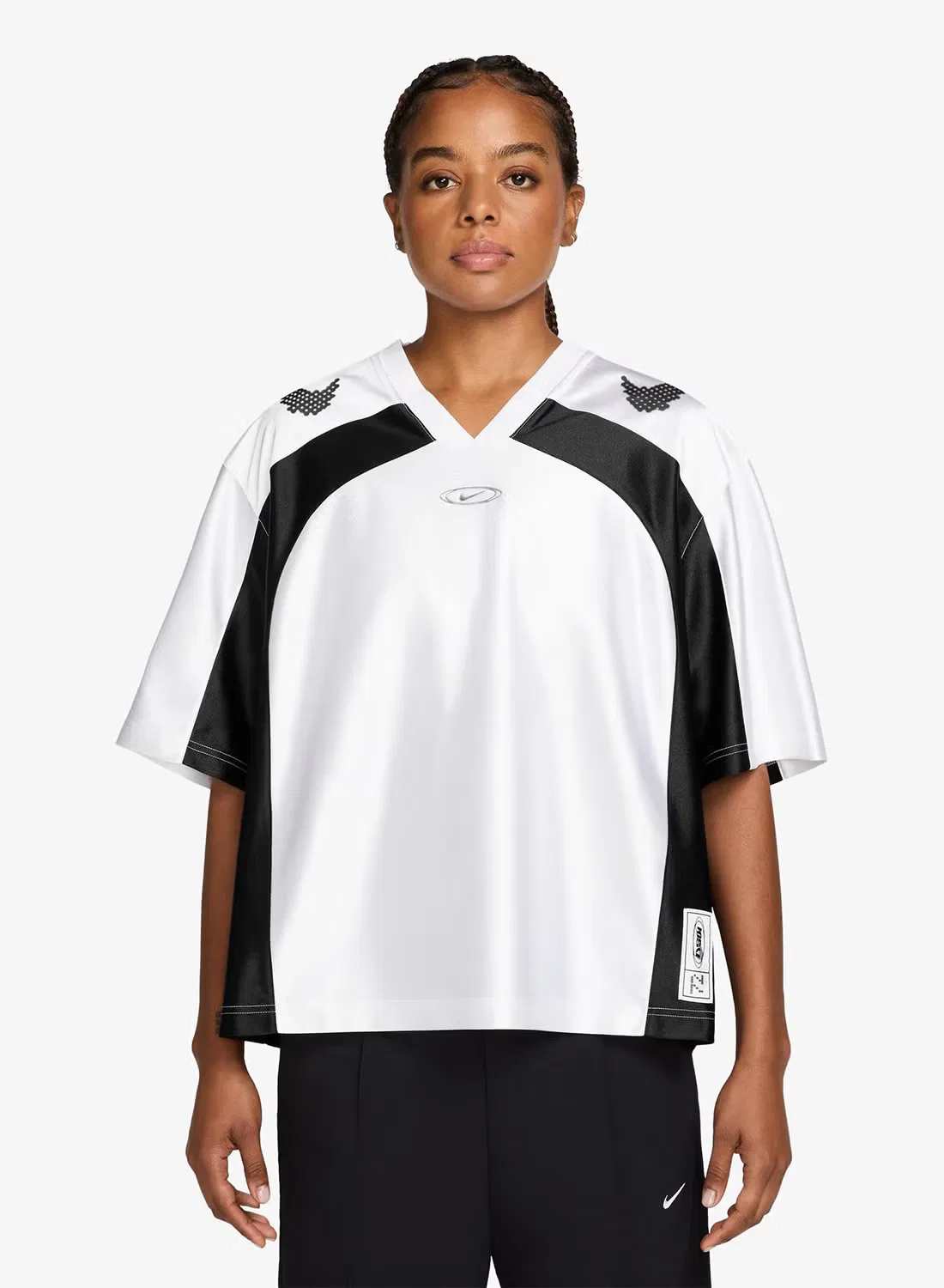 Джерси оверсайз с принтом Street graphic jersey Nike, белый