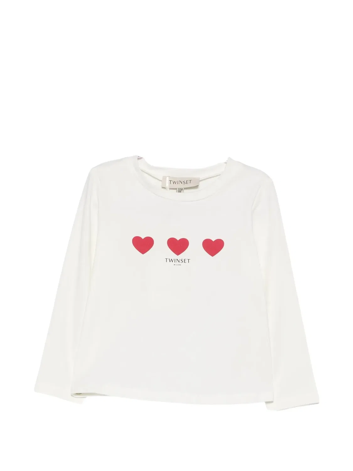 Футболка с принтом и логотипом Twinset Kids, белый