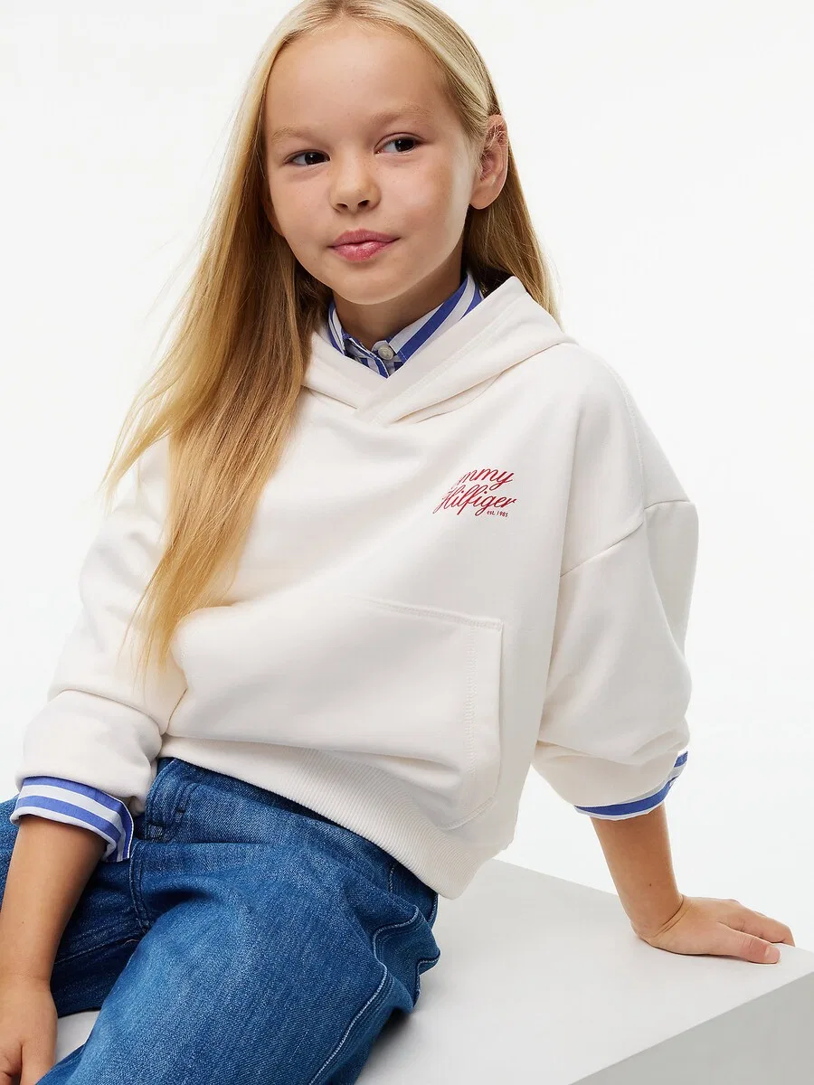 Толстовка TOMMY HILFIGER белого цвета — фото 4