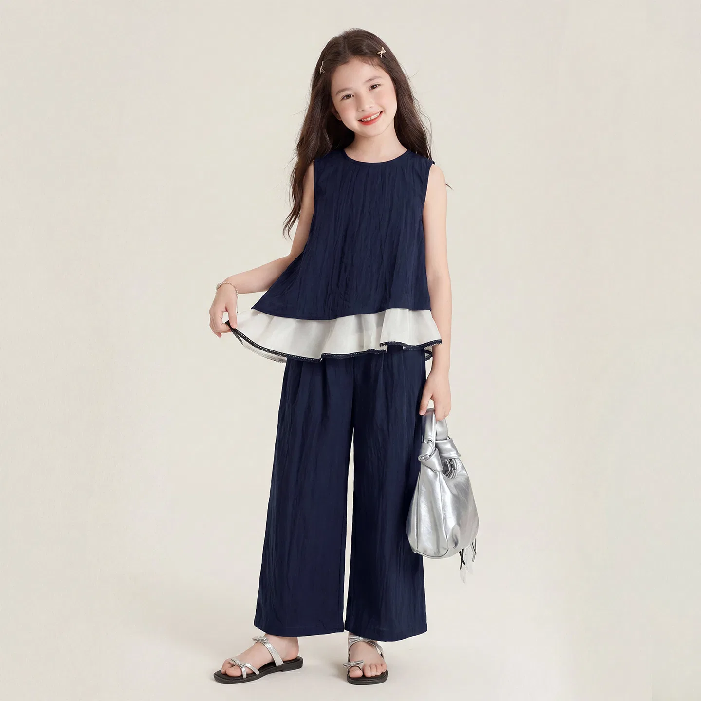 Детский комплект для мальчиков с коротким рукавом Lanza, Navy Blue — фото 4