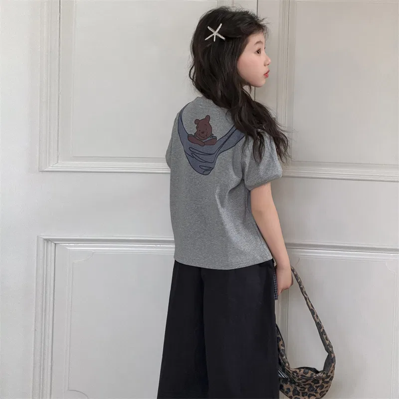 Детская футболка с круглым вырезом MADALLO, Gray Top — фото 4