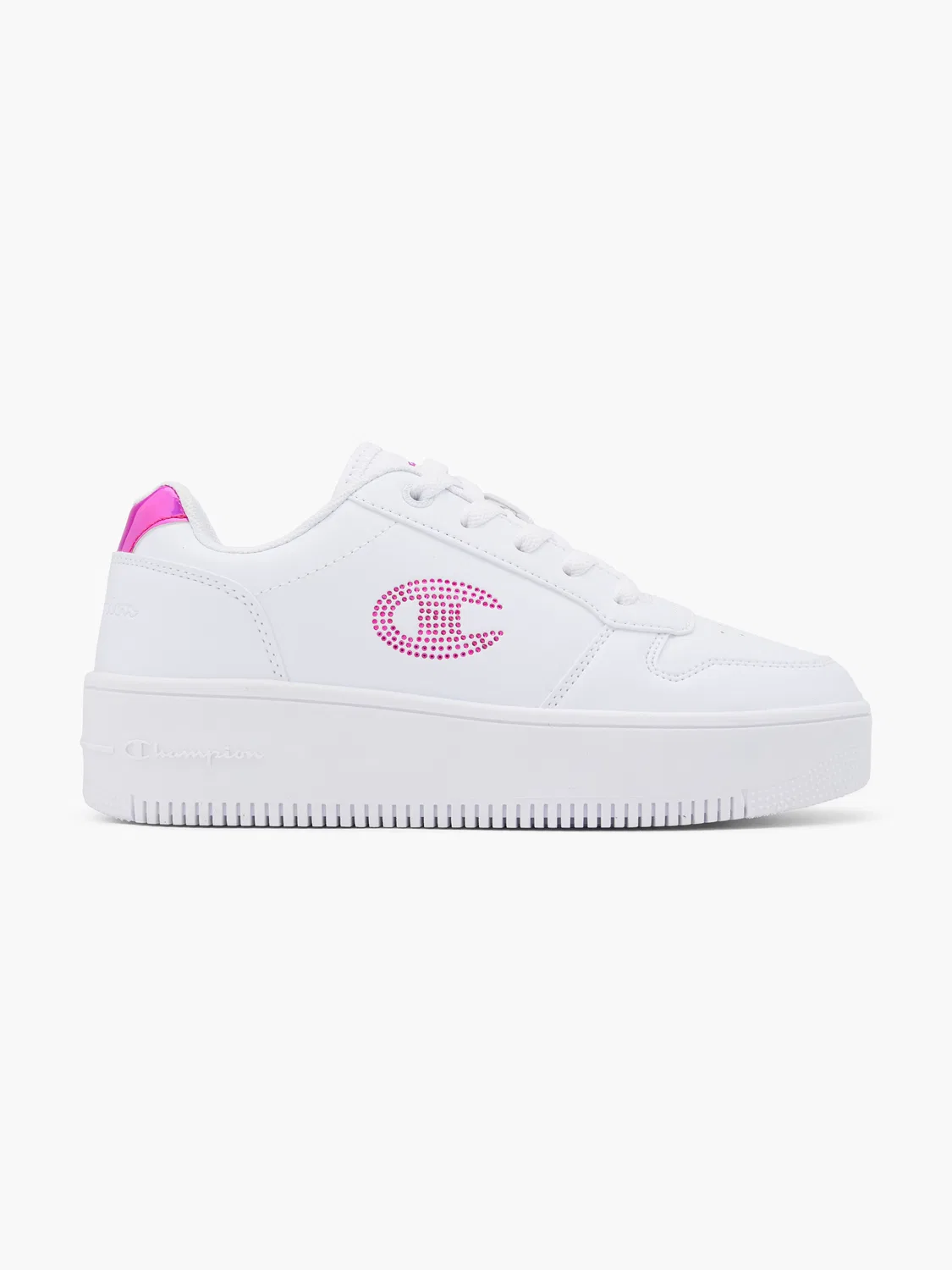 Детские кроссовки для девочек Champion RD18 PLATFORM GLITTER G GS, белый