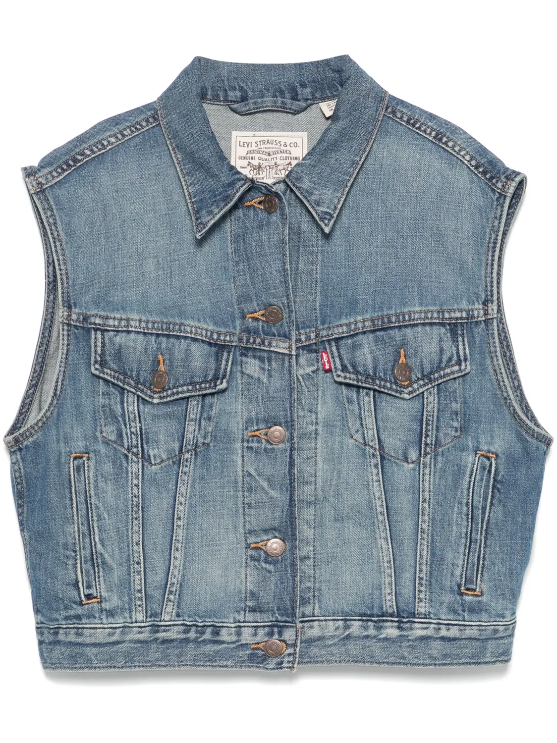 Джинсовый жилет синего цвета Levi's, синий