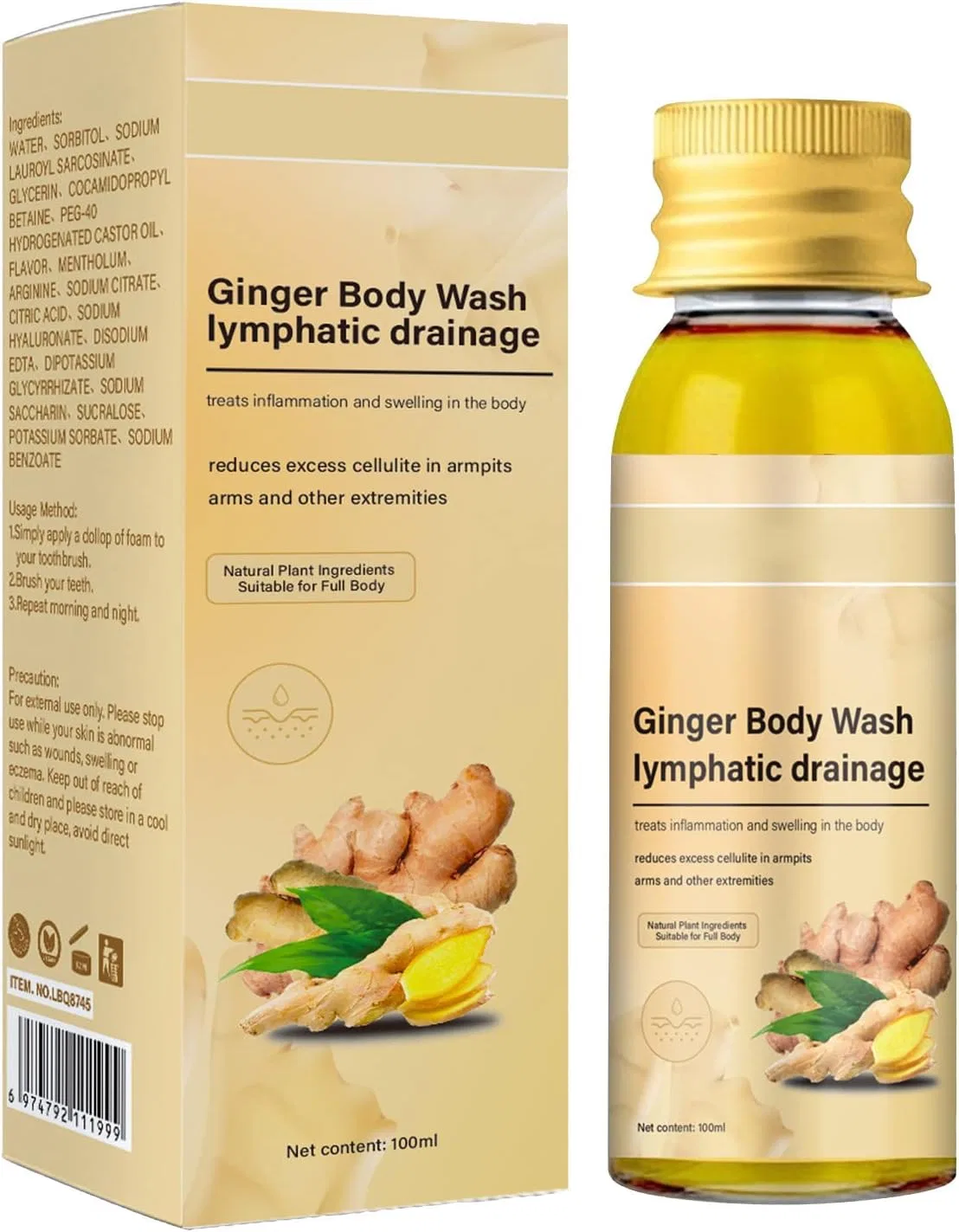 Гель для душа с эффектом похудения, Natural Body Wash, 100 мл, Yellow Generisch