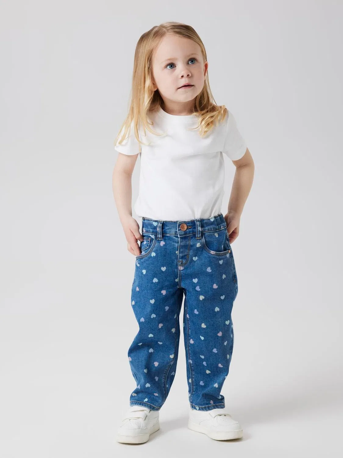 Джинсы Mom fit с принтом Name It, синие