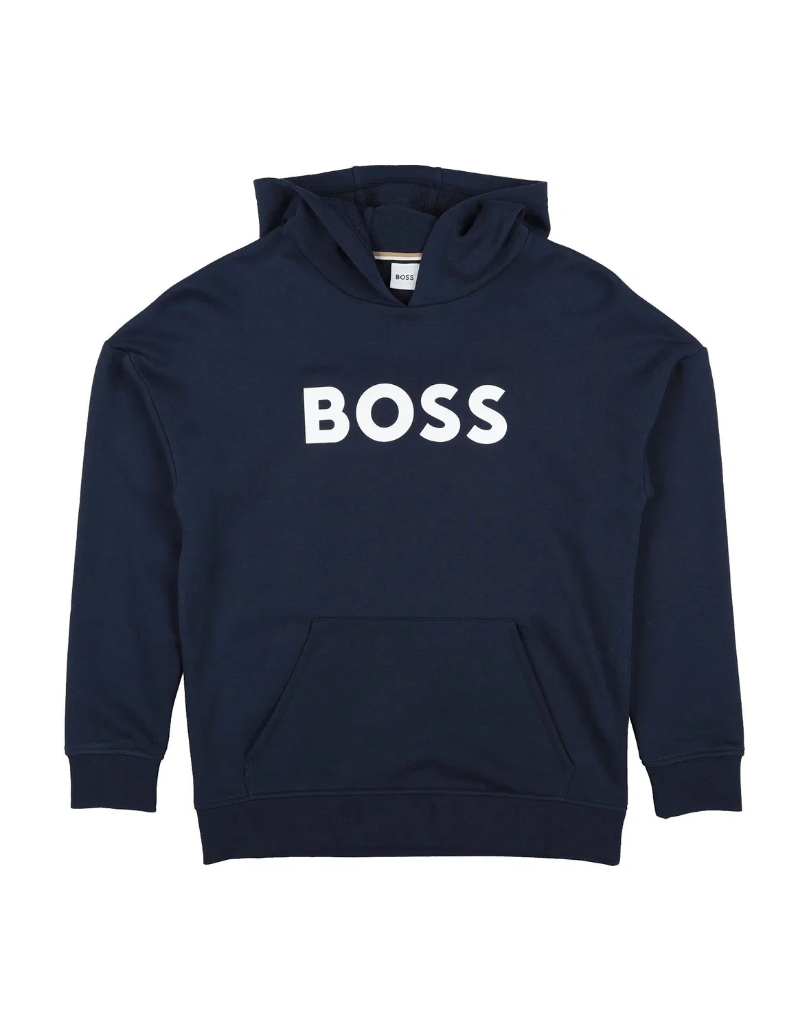 Детское худи с принтом Boss, темно-синий