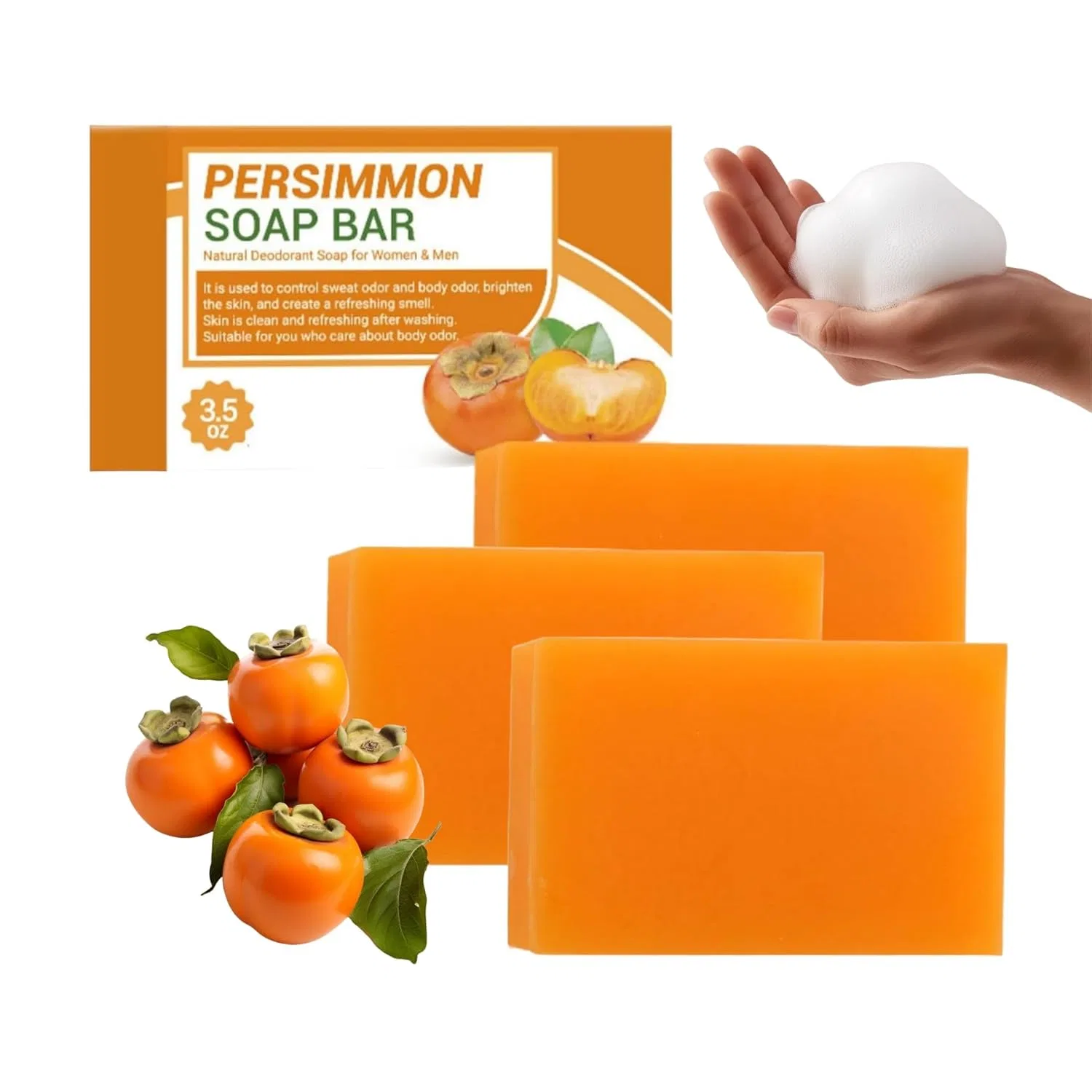 Мыло с экстрактом хурмы, Handmade Natural, 3 шт, 100 г Generisch