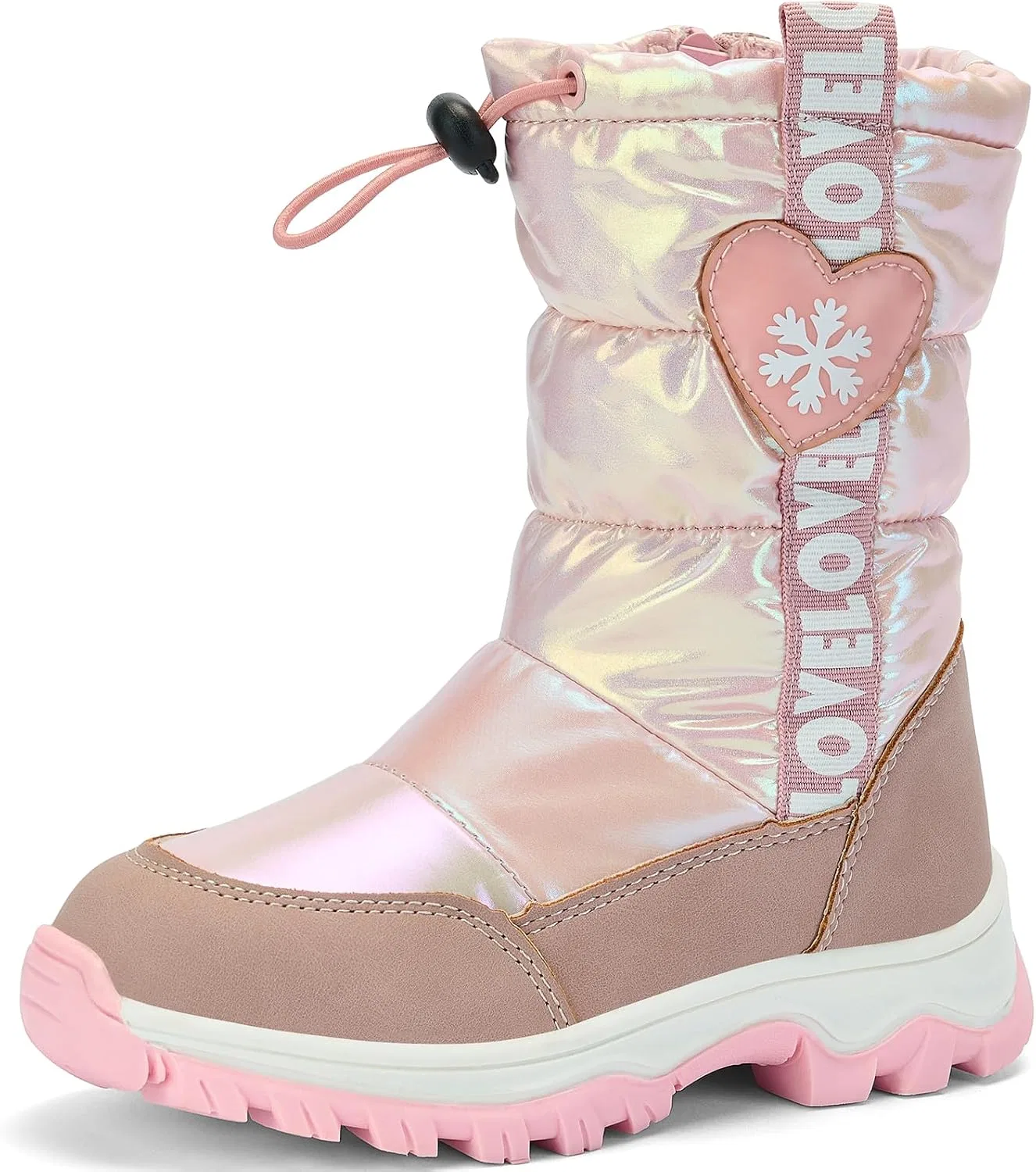Детские зимние ботинки для девочек с молнией TZJS, Pink