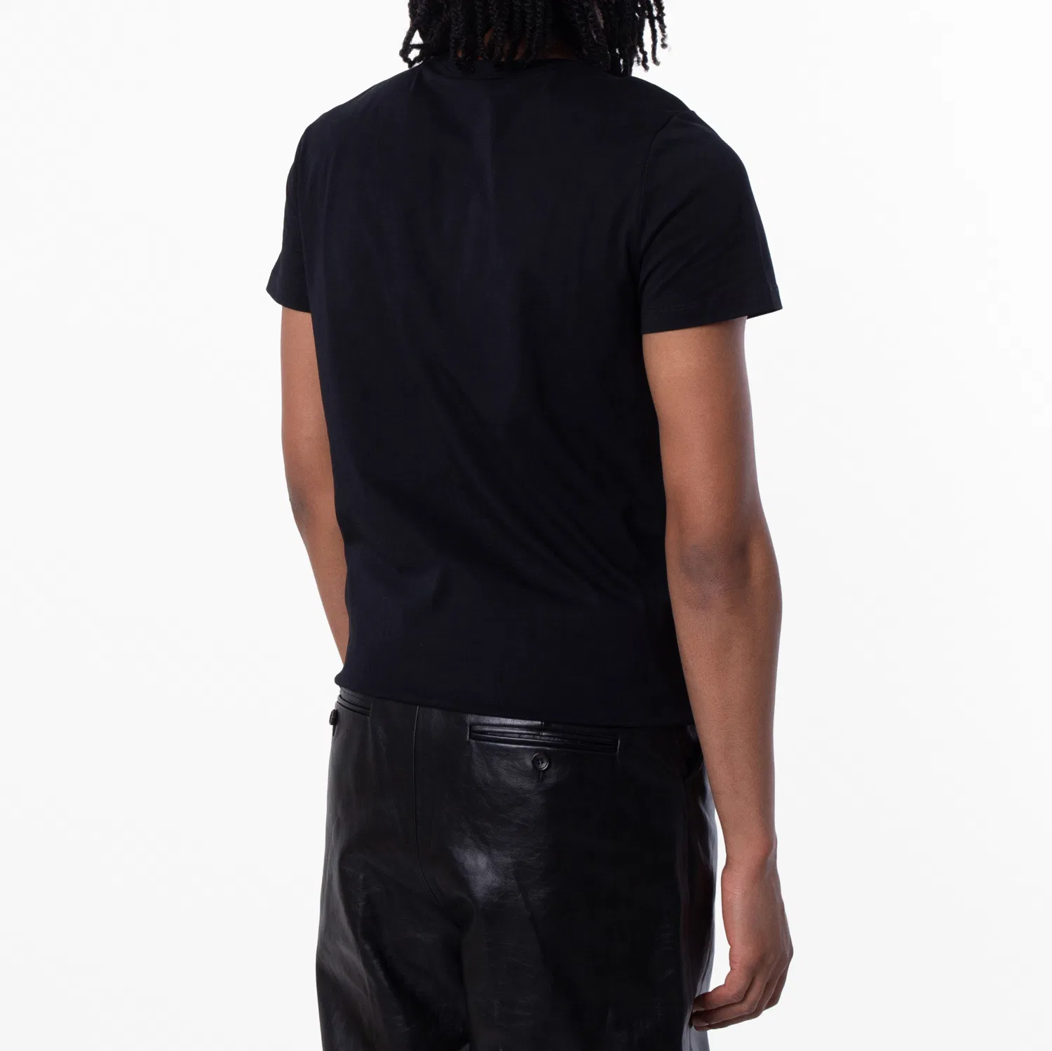 Футболка с принтом Flock Logo Print Cotton T Shirt Balmain, Eab Black/White — фото 4